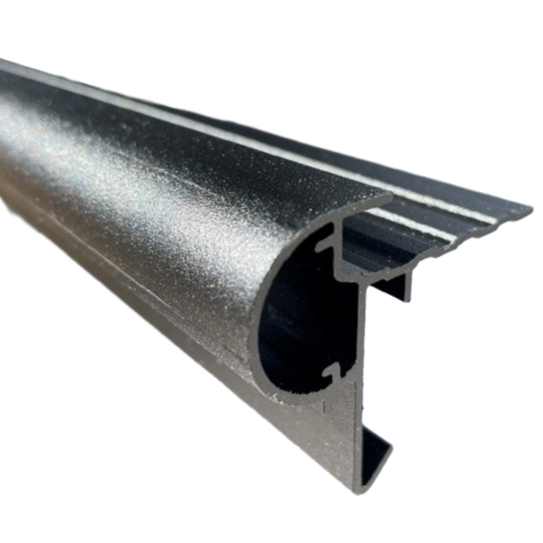 Roval kraalprofiel met lip 26/59 RAL9005 structuurlak (2,50 m)